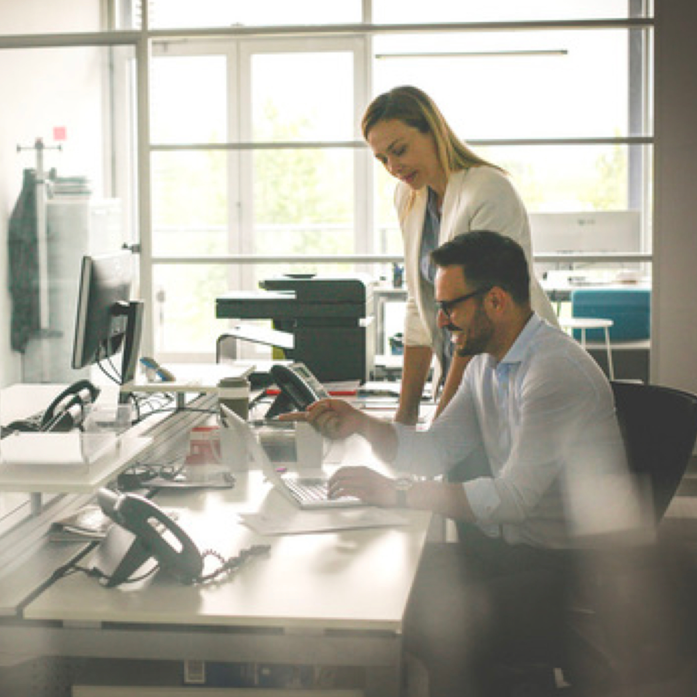 Employees Working